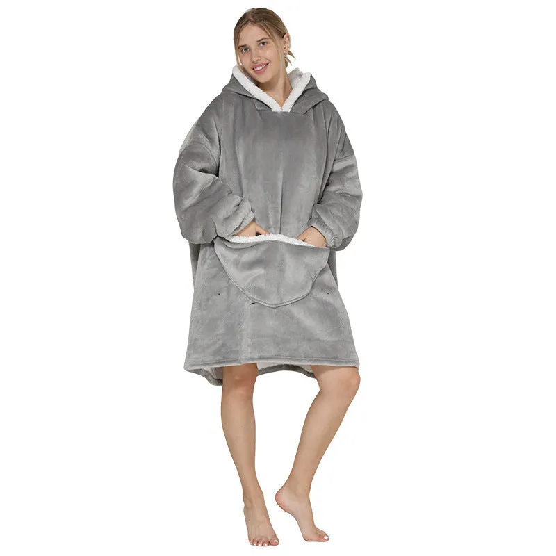 Hoodies Blankets Lazy Blanket Cashmere Hoodie Thermal Pajamas