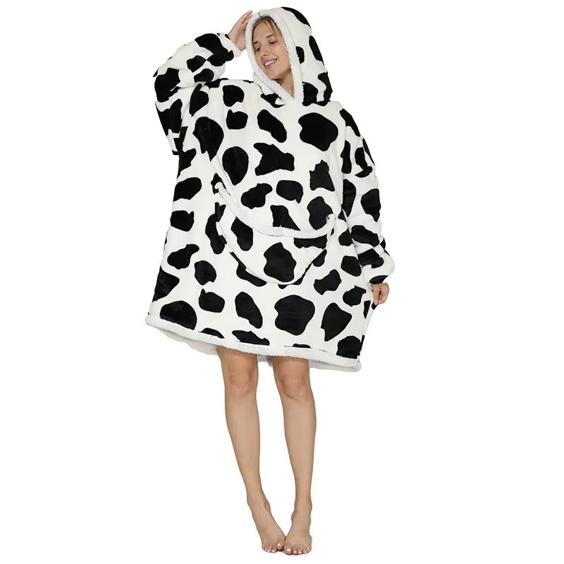Hoodies Blankets Lazy Blanket Cashmere Hoodie Thermal Pajamas