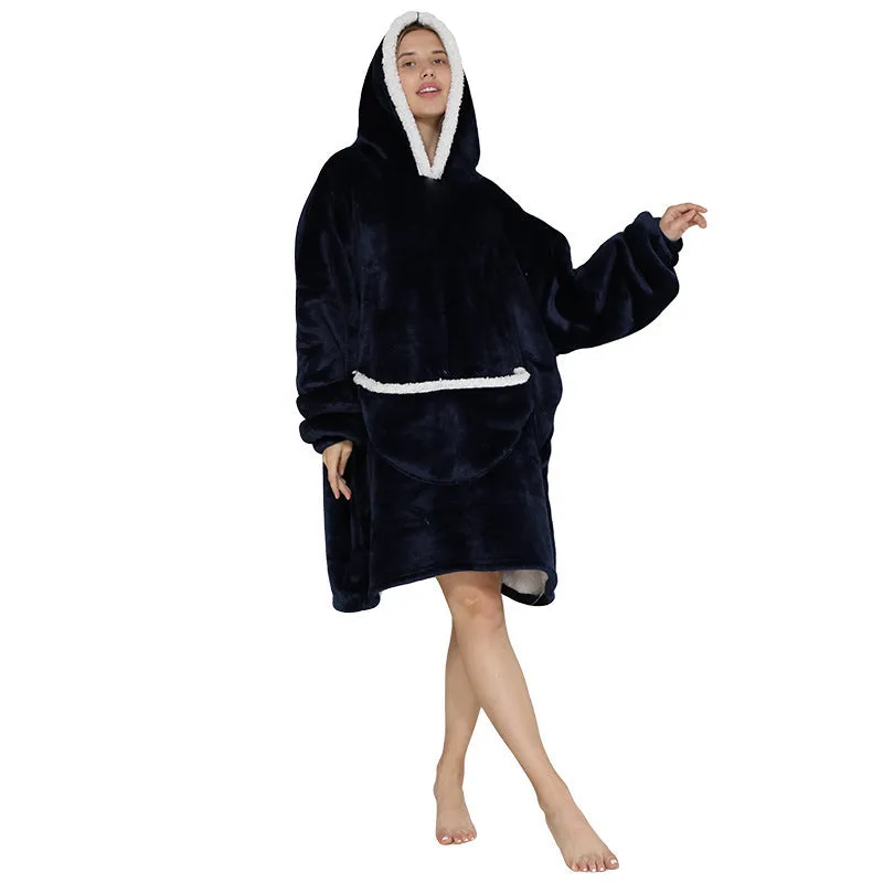 Hoodies Blankets Lazy Blanket Cashmere Hoodie Thermal Pajamas