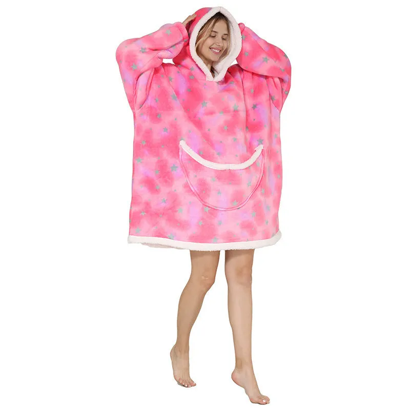 Hoodies Blankets Lazy Blanket Cashmere Hoodie Thermal Pajamas
