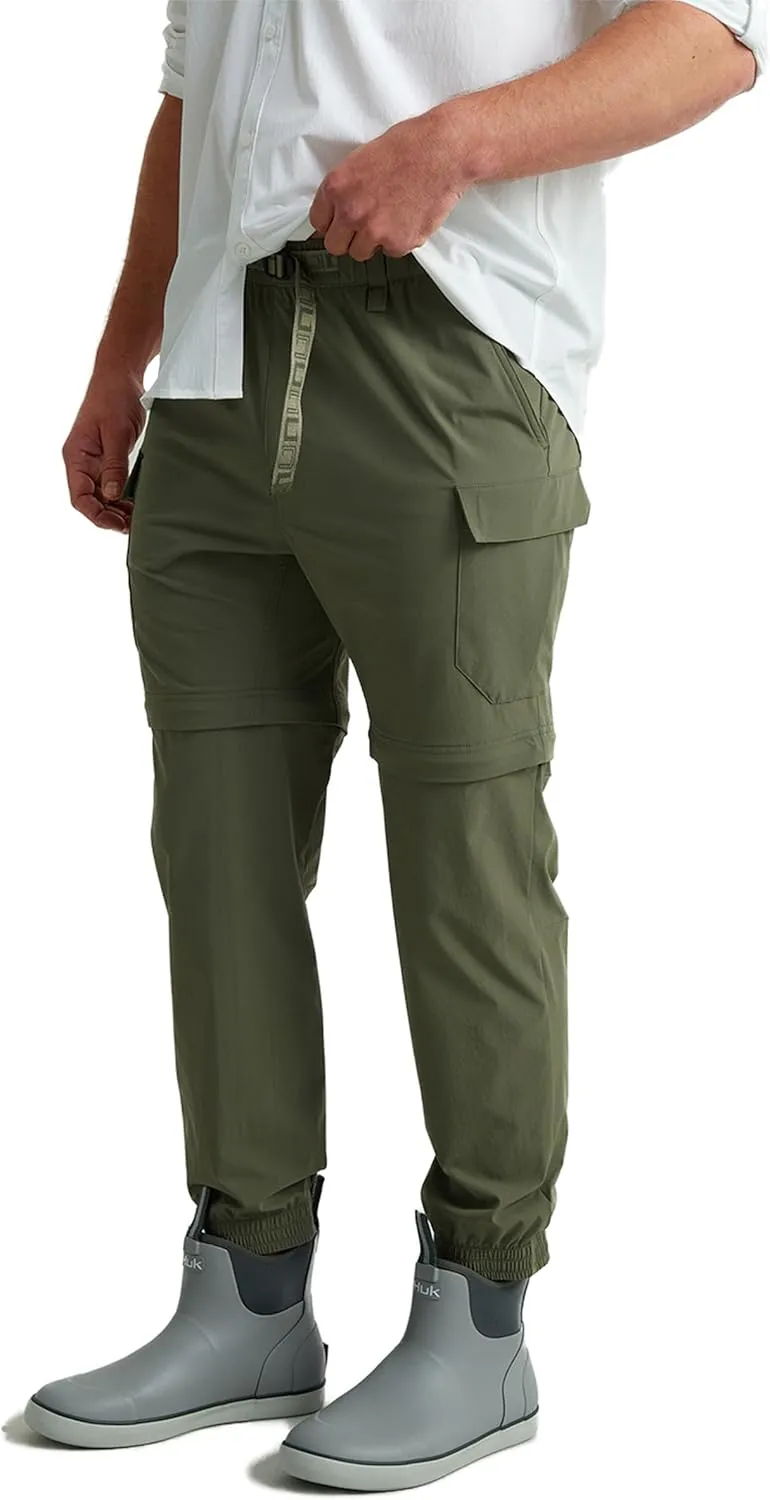 HUK Creekbed Convertible, Performance Zip Off Fishing Pants for Men