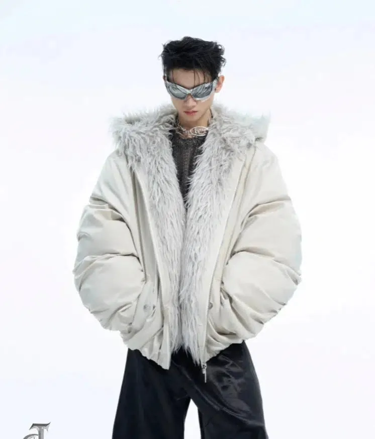 Insulated Jacket with Faux Fur Trim