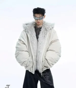 Insulated Jacket with Faux Fur Trim