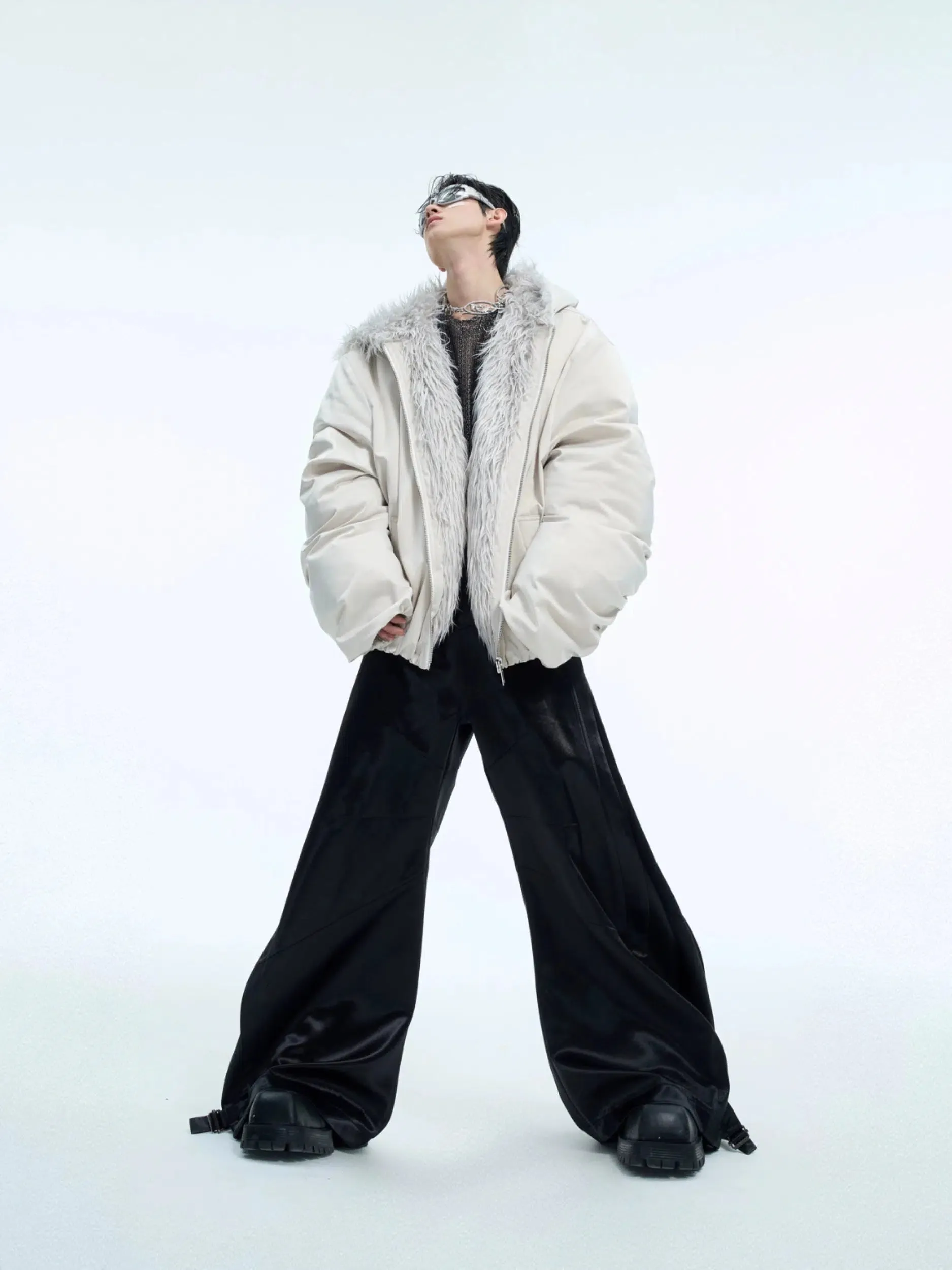 Insulated Jacket with Faux Fur Trim