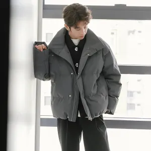 Insulated Winter Jacket with High Collar