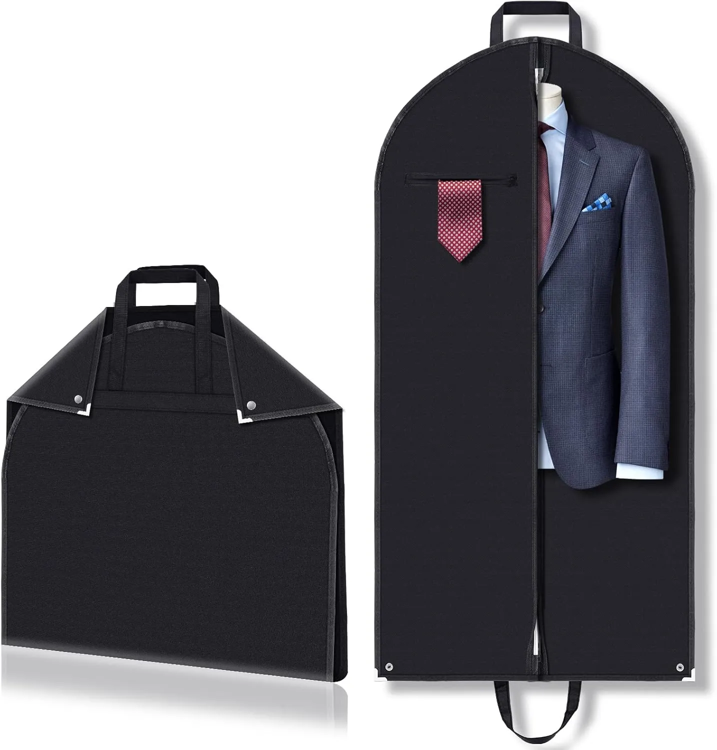 inzeyoz 118 cm High-Quality Garment Bag, Breathable Garment Bag Suit, Breathable & Moth Protection Garment Bags with Handles - Ideal for Travel
