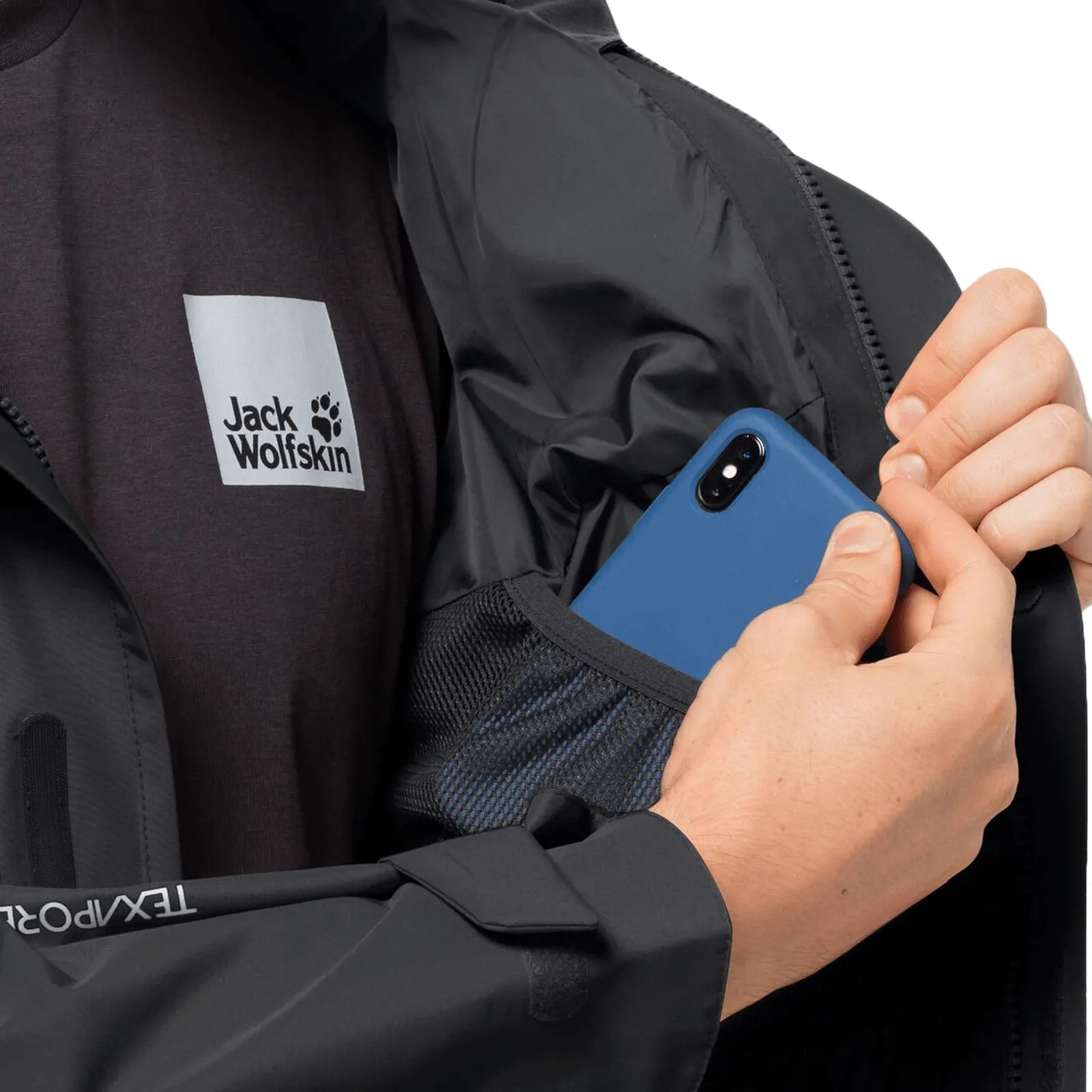 Jack Wolfskin Mens DNA Block Waterproof Walking Jacket