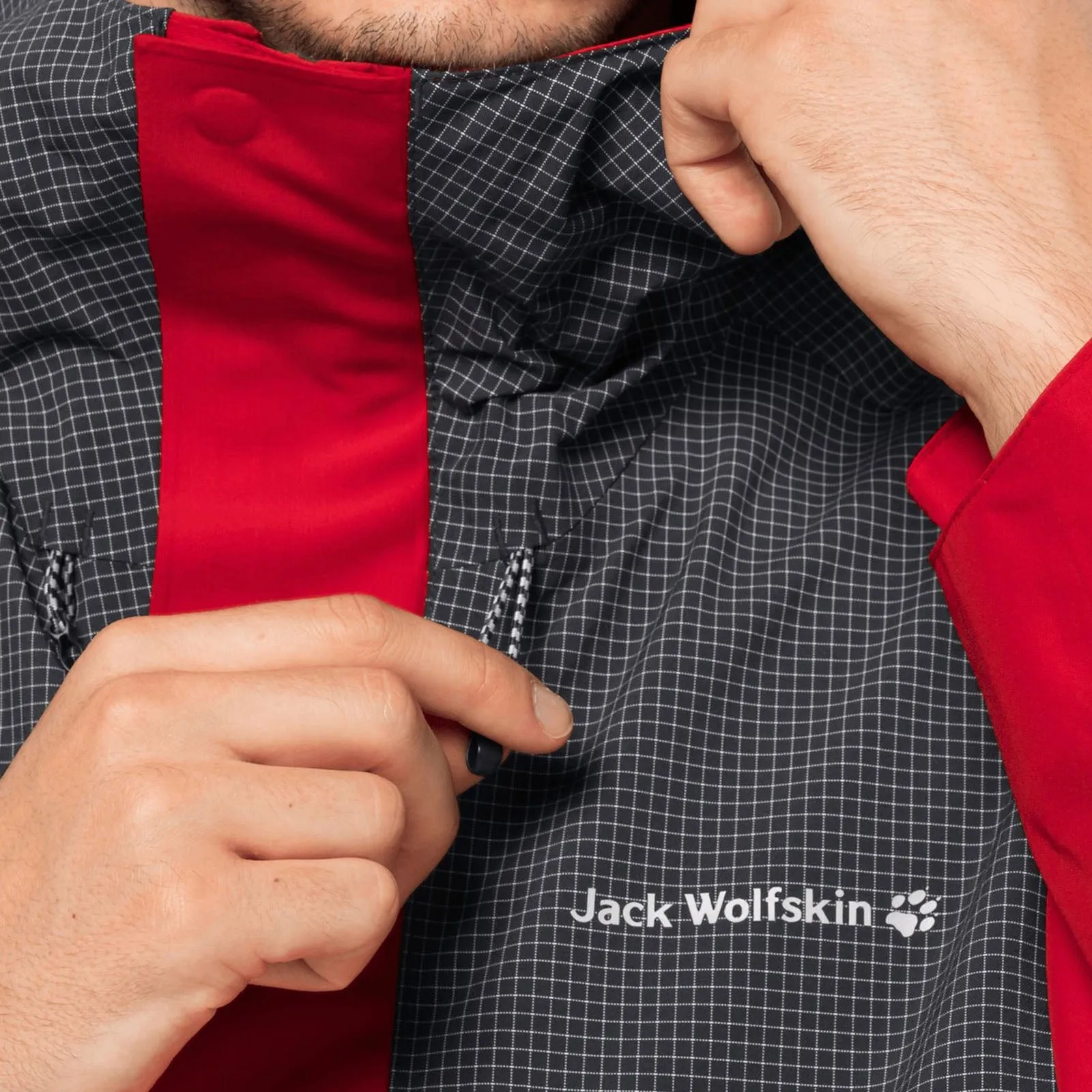 Jack Wolfskin Mens DNA Block Waterproof Walking Jacket