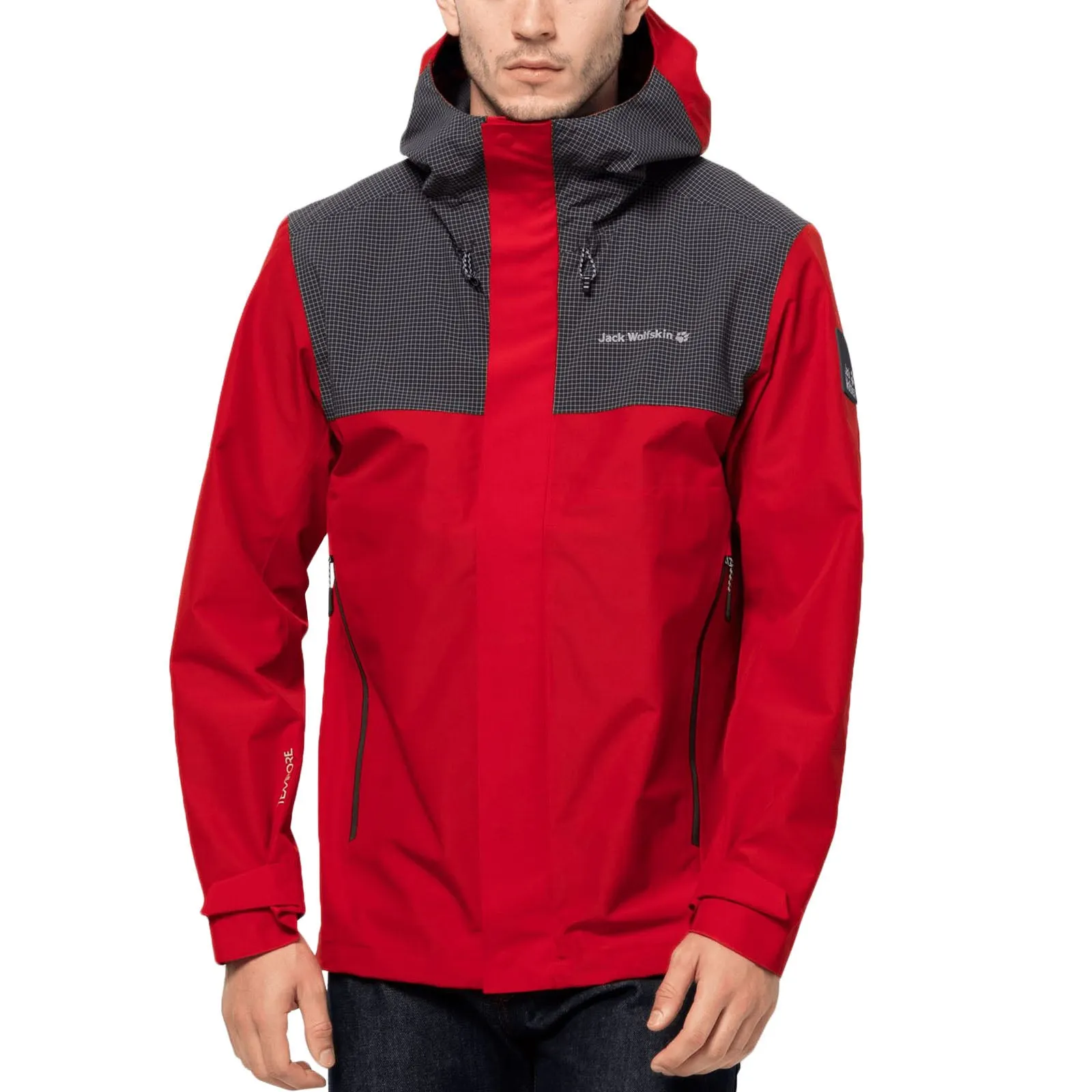 Jack Wolfskin Mens DNA Block Waterproof Walking Jacket