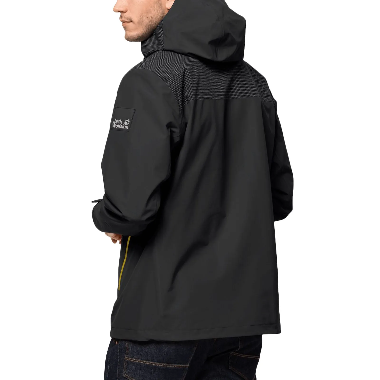 Jack Wolfskin Mens DNA Block Waterproof Walking Jacket