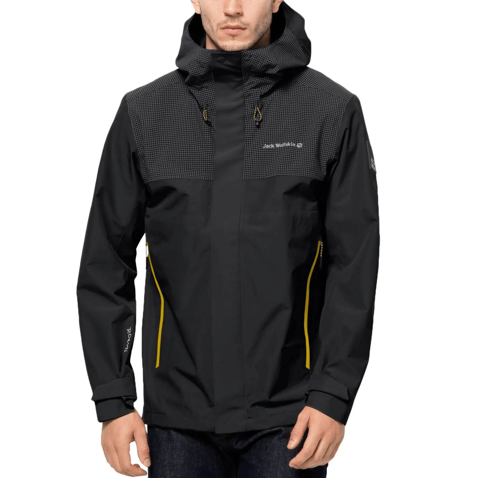 Jack Wolfskin Mens DNA Block Waterproof Walking Jacket