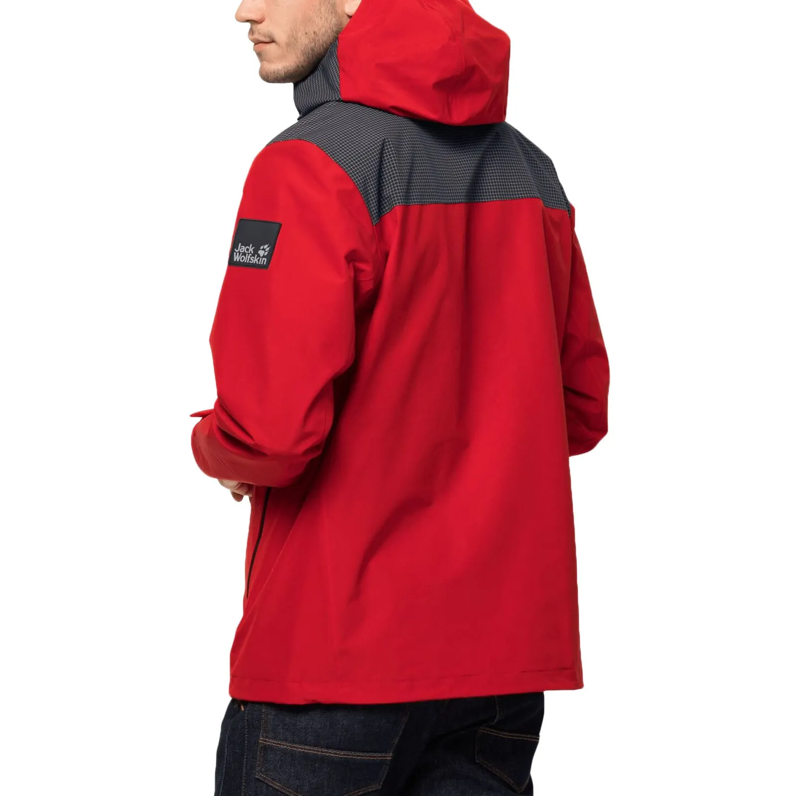 Jack Wolfskin Mens DNA Block Waterproof Walking Jacket