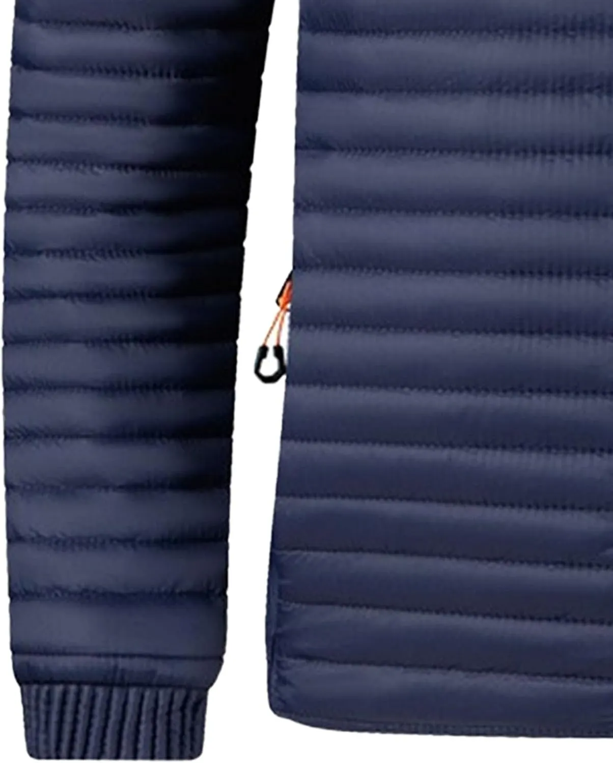 JEKE-DG Men's Zipper Casual Thermal Puffer Jacket Solid Winter Warm Down Coat Thermal Lightweight Bubble Coat