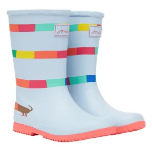 Joules Roll Up Waterproof Rain Boot Rainbow Dog
