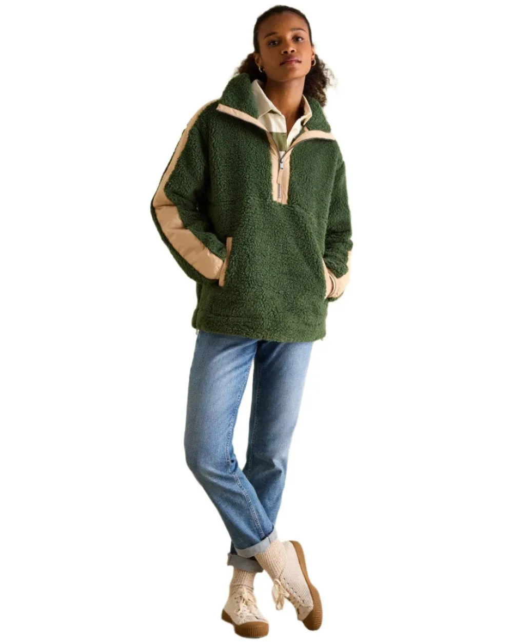 Joules Tilly Half Zip Borg Fleece