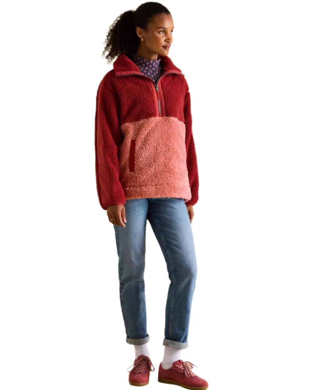 Joules Tilly Half Zip Borg Fleece