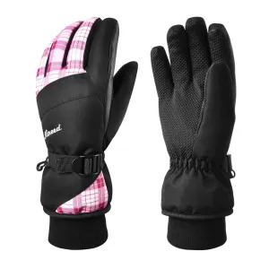 KINEED Waterproof Ski Gloves Touchscreen 3M Thinsulate Winter Warm Snow Gloves for Women Youth