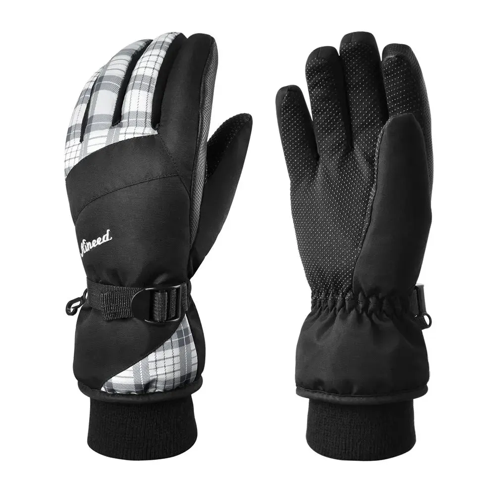 KINEED Waterproof Ski Gloves Touchscreen 3M Thinsulate Winter Warm Snow Gloves for Women Youth