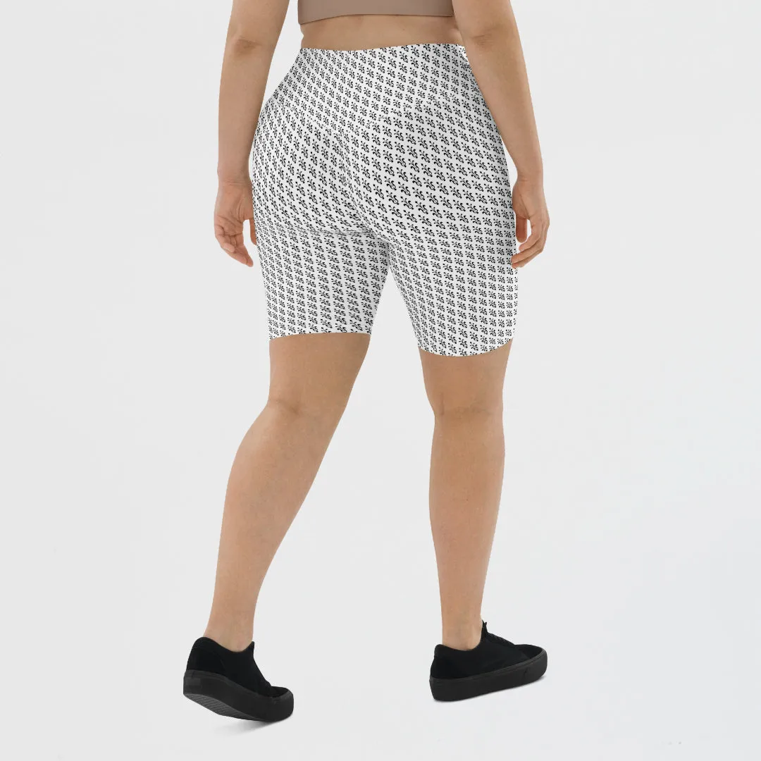 KOBOMO Fleur De Lis Bike Shorts - White
