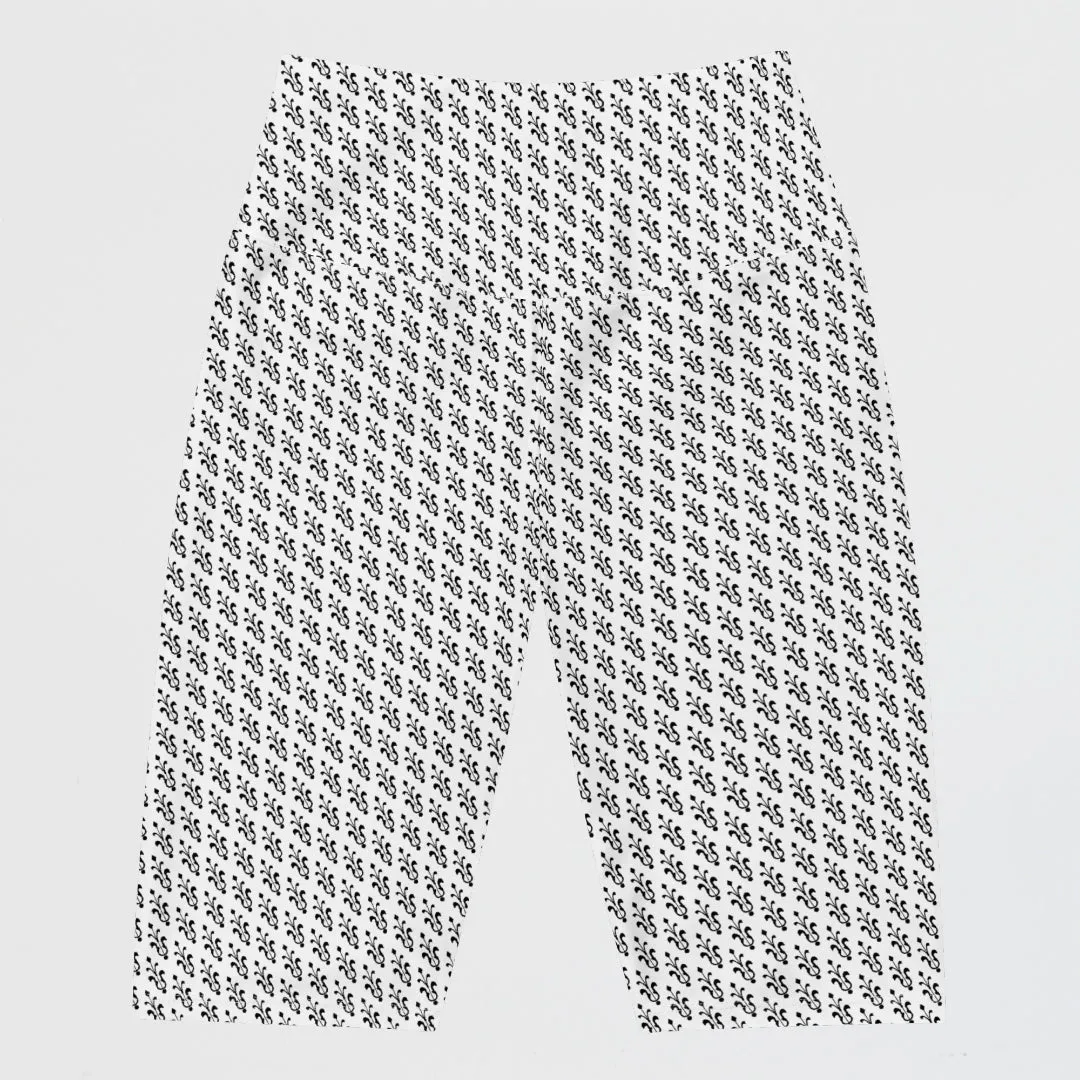 KOBOMO Fleur De Lis Bike Shorts - White