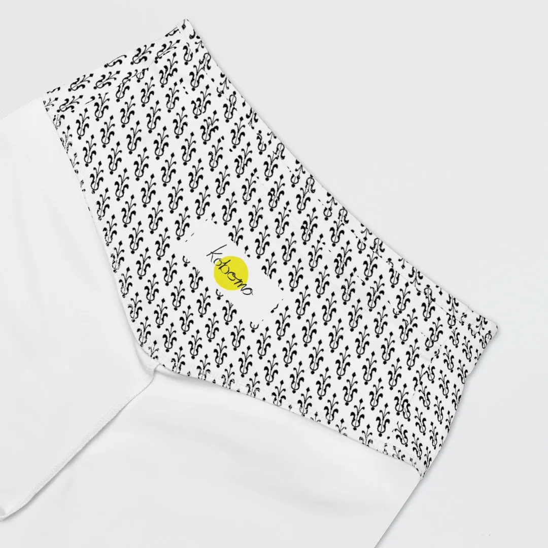 KOBOMO Fleur De Lis Bike Shorts - White