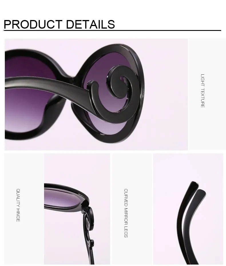 Ladies Vintage Oval Designer Sunglasses  UV400