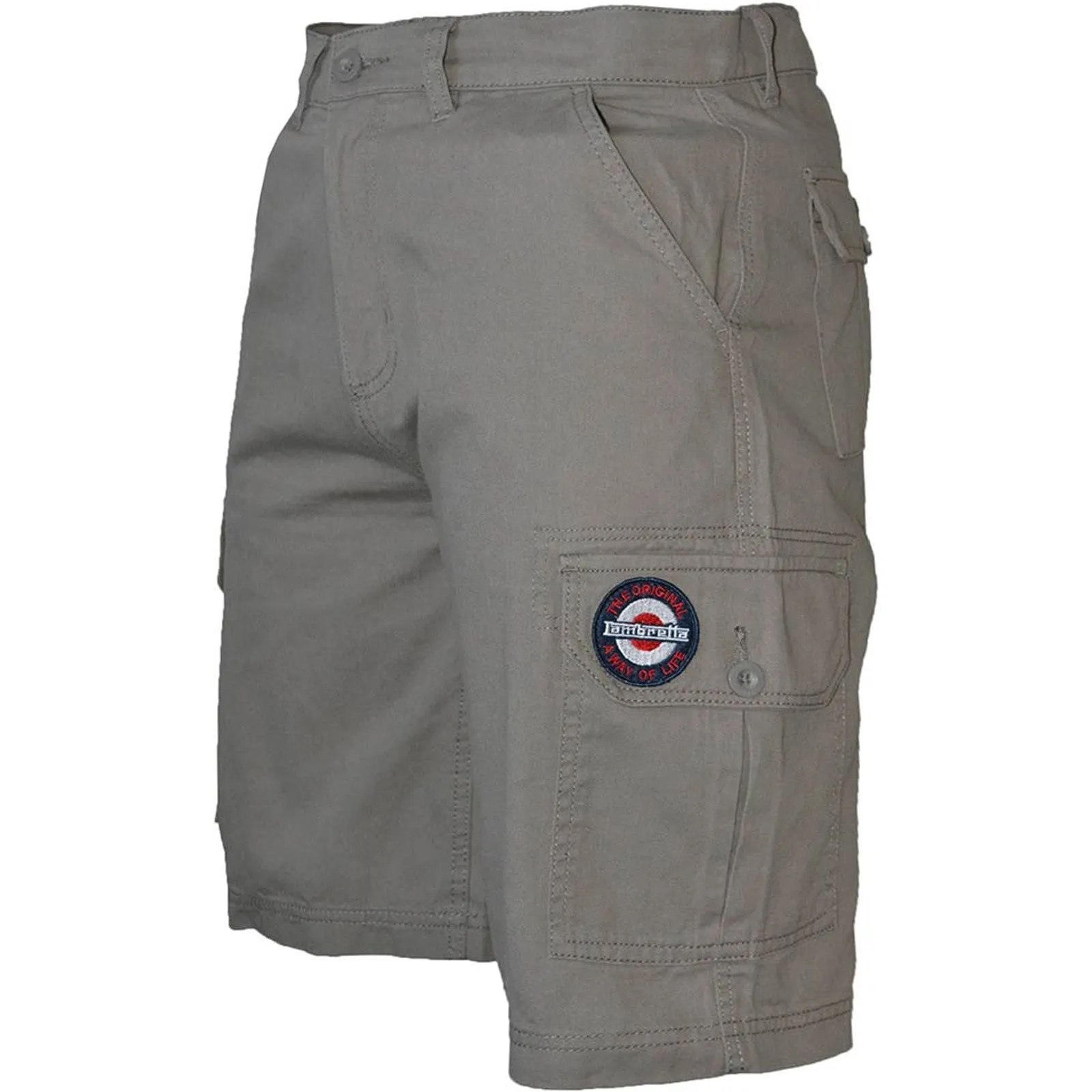 Lambretta Mens Classic Mod Cargo Shorts - Navy