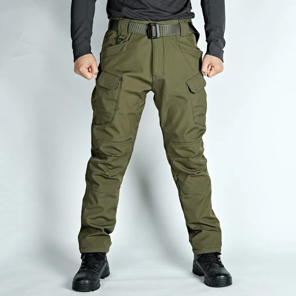 LANGWEI Men Hunting Clothes Suit Winter Fleece Softshell Coats Pants Outdoor Waterproof Windbreaker Camo Tactical Jackets