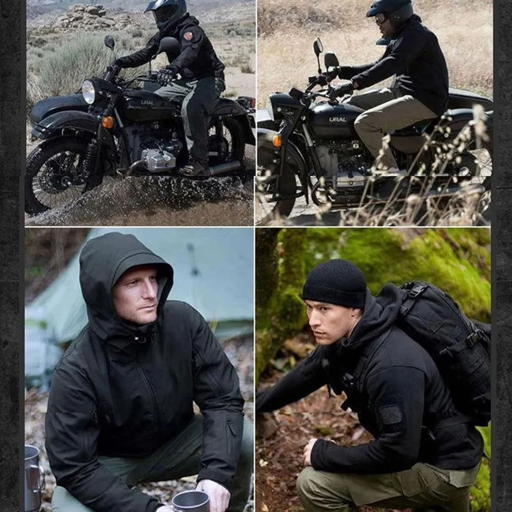 LANGWEI Men Hunting Clothes Suit Winter Fleece Softshell Coats Pants Outdoor Waterproof Windbreaker Camo Tactical Jackets