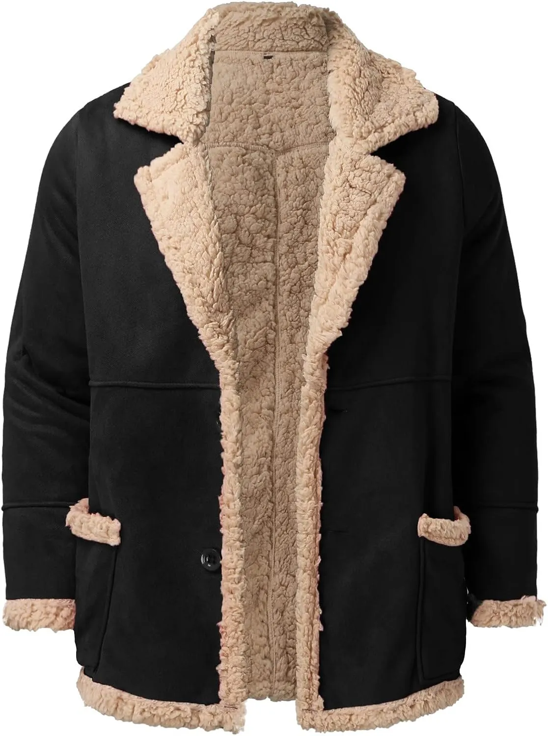 LCMTWX Mens Jackets and Winter Jacket Coat Leisure Plus Size Hat Zip Pocket Cotton-Padded Warm Men's Winter Jacket