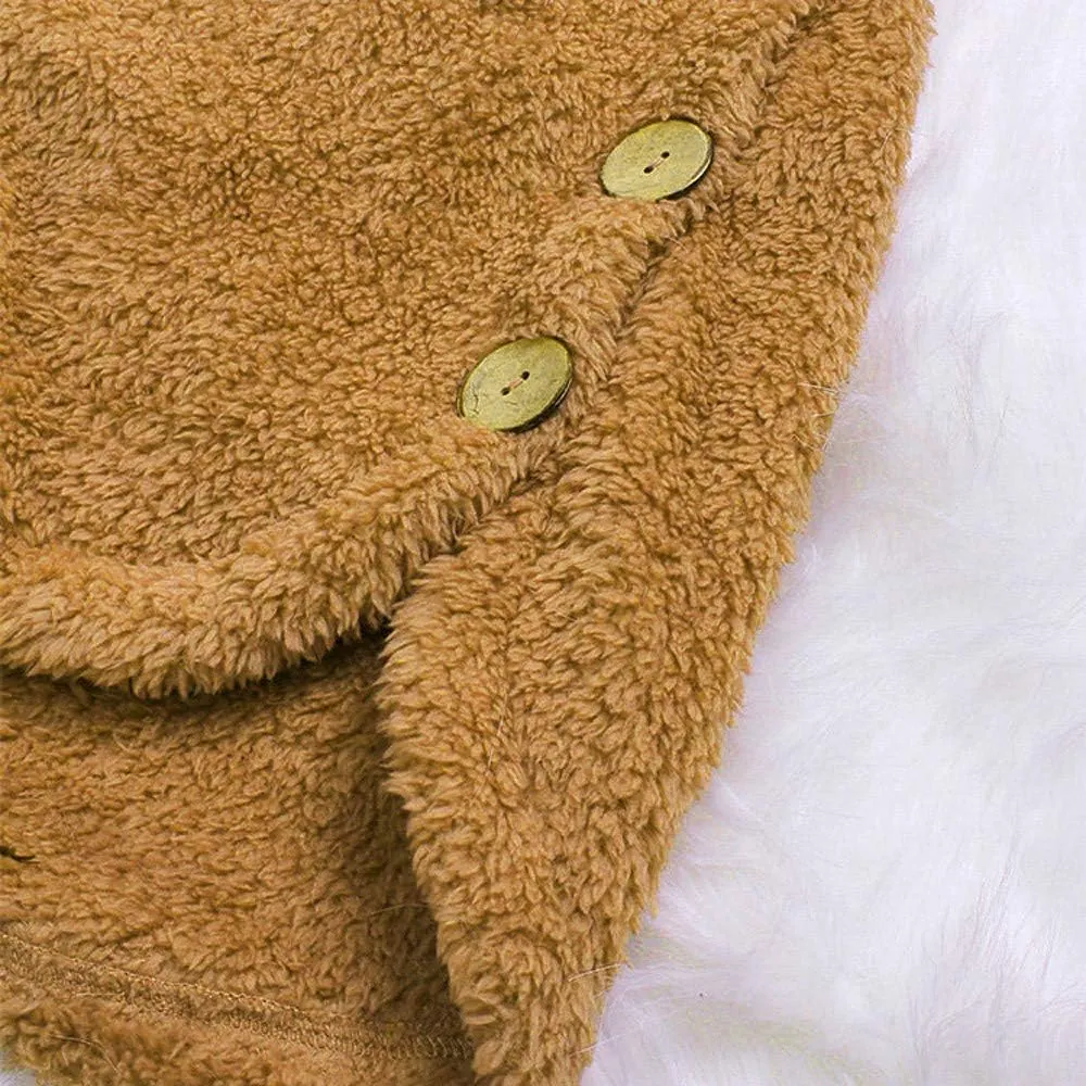 LCMTWX Womens 2023 Winter Fuzzy Fleece Jacket Fleece Sleeve Plus Size Women Women's Coat Solid Oversized Fuzzy Fleece De
