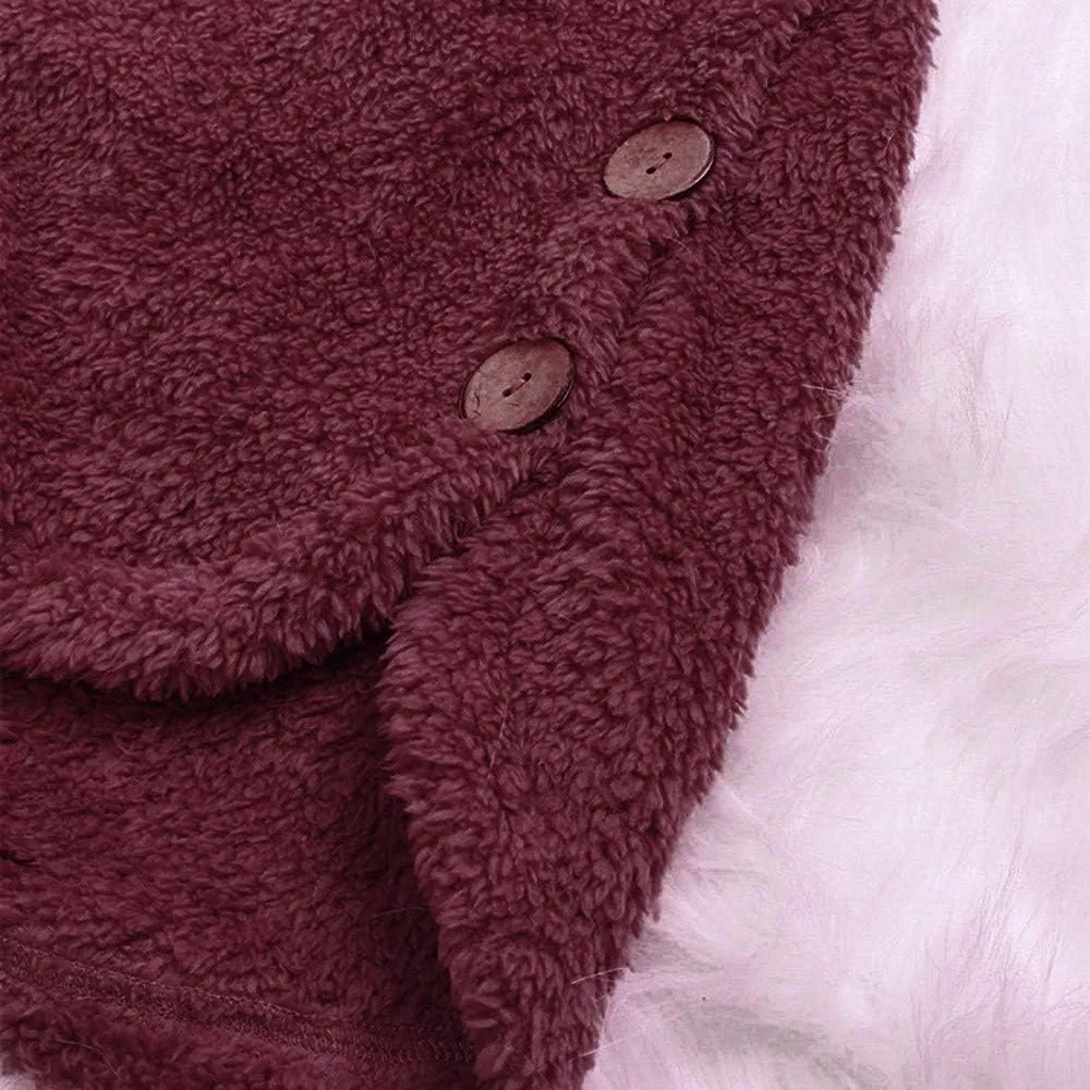 LCMTWX Womens 2023 Winter Fuzzy Fleece Jacket Fleece Sleeve Plus Size Women Women's Coat Solid Oversized Fuzzy Fleece