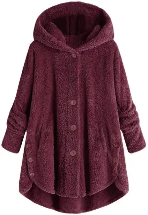LCMTWX Womens 2023 Winter Fuzzy Fleece Jacket Fleece Sleeve Plus Size Women Women's Coat Solid Oversized Fuzzy Fleece