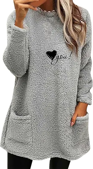 LCMTWX Womens 2023 Winter Fuzzy Fleece Jacket Fleece Thickening Plus Size Coat Jacket Solid Oversized Fuzzy Fleece Fluffy