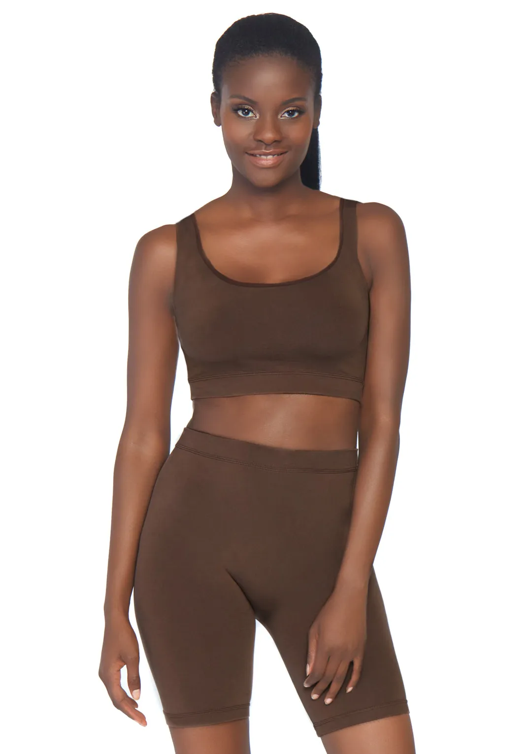 Leg Avenue  Seamless Opaque Spandex Crop Tank Set  NK004
