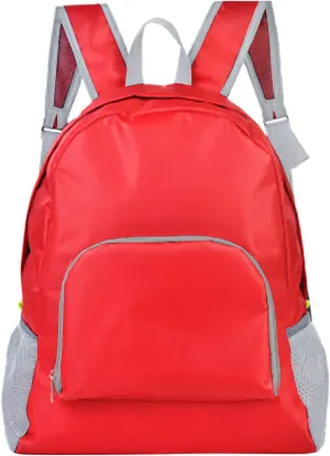 Leisure Large Capacity Outdoor Lightweight Water Proof Foldable Backpack Wild River Backpack Mini Rains (Red, One Size)