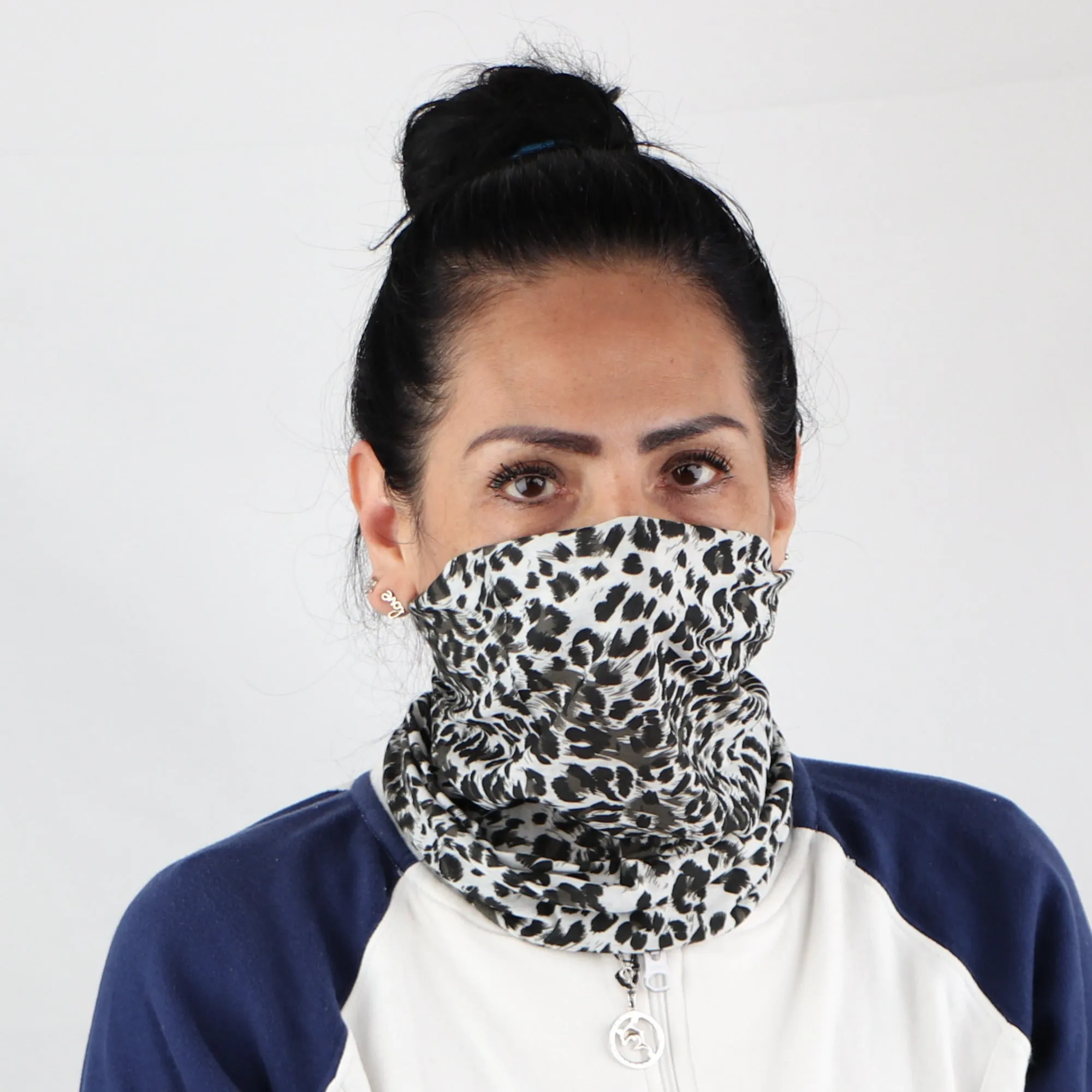 Leopard Print Seamless Face Mask Neck Gaiter