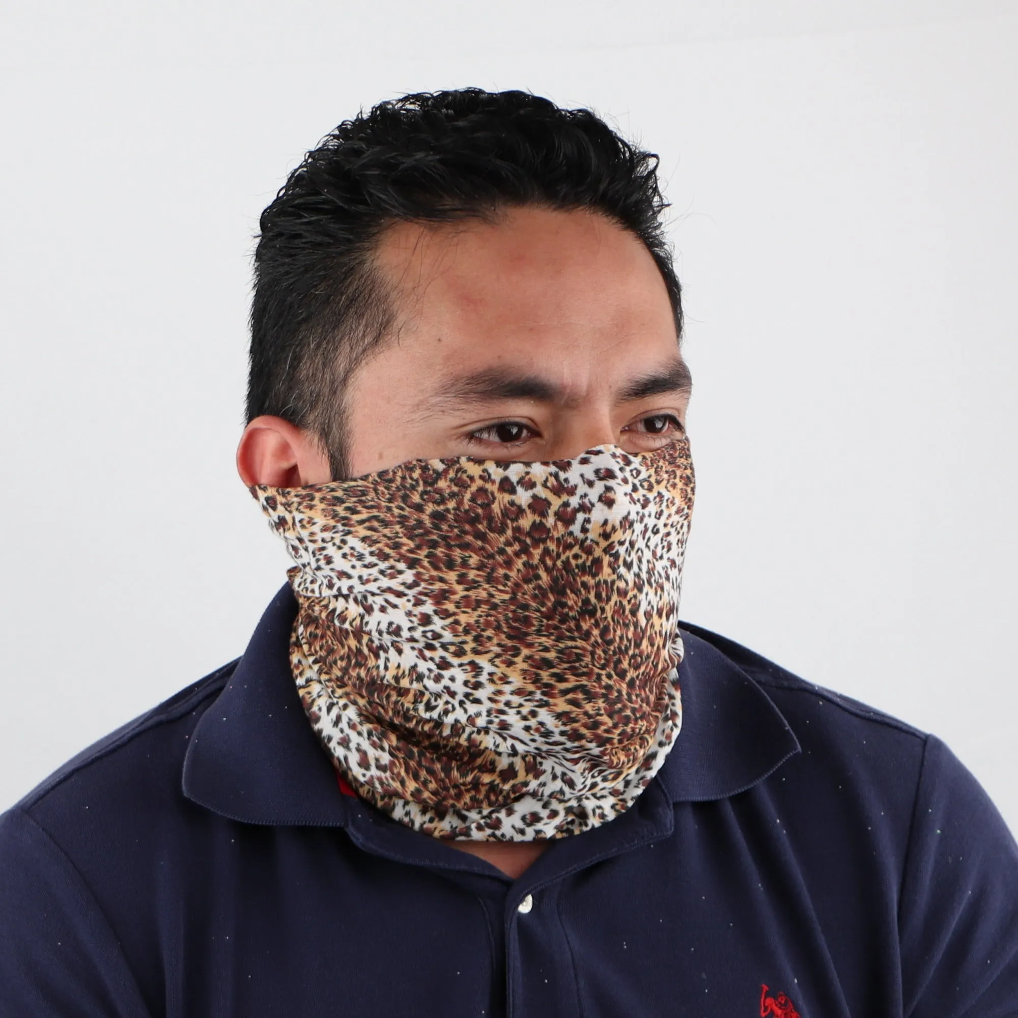 Leopard Print Seamless Face Mask Neck Gaiter
