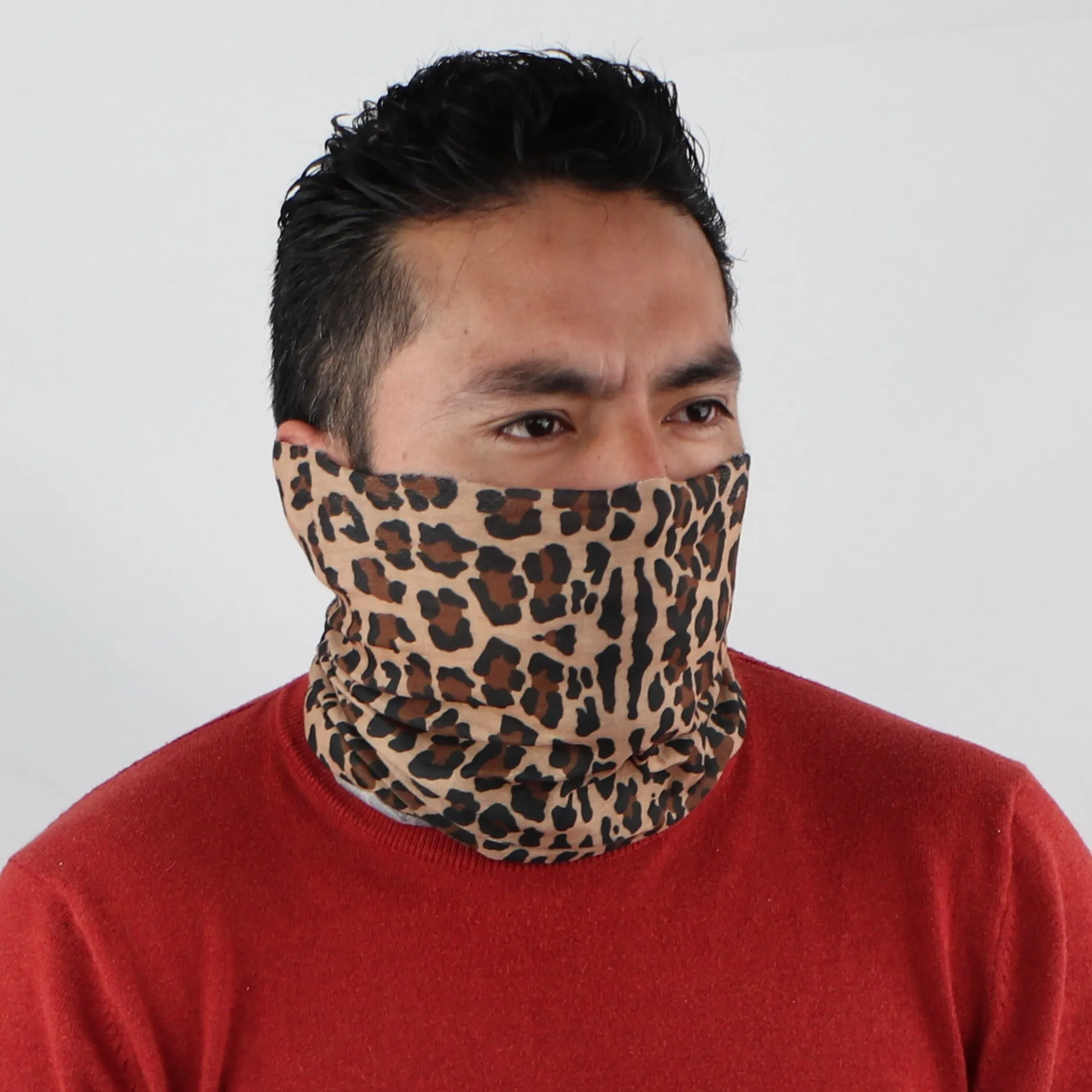 Leopard Print Seamless Face Mask Neck Gaiter