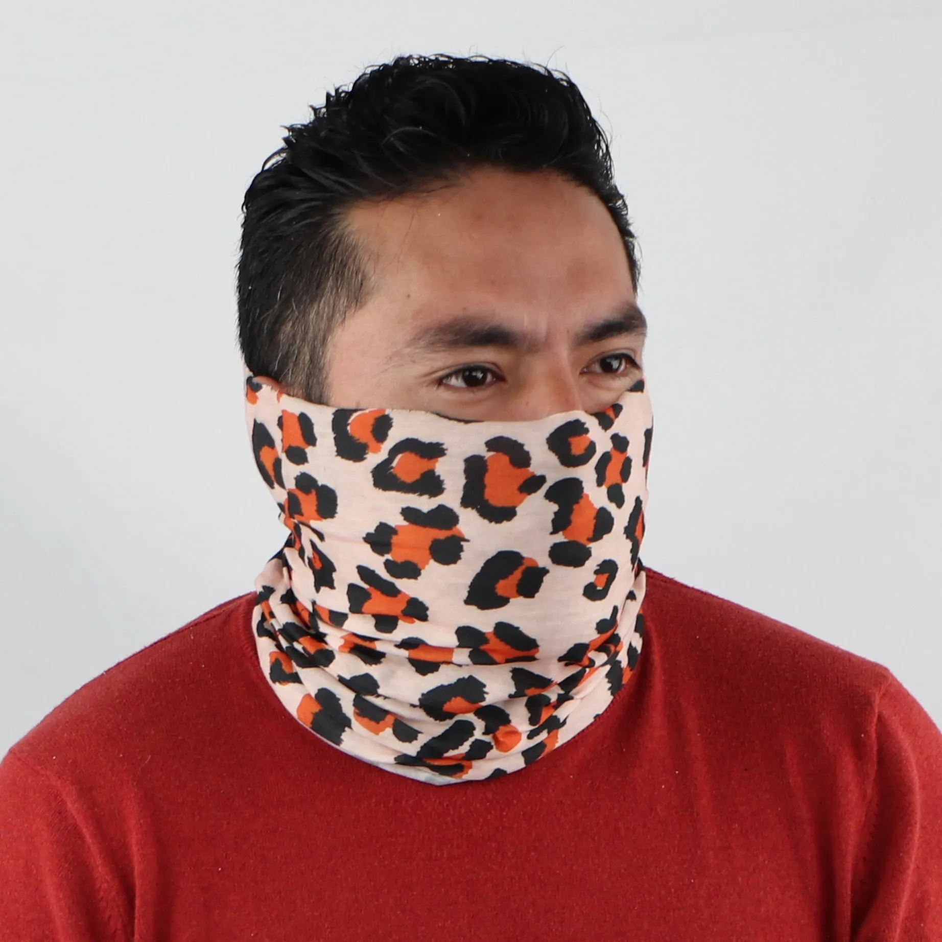 Leopard Print Seamless Face Mask Neck Gaiter