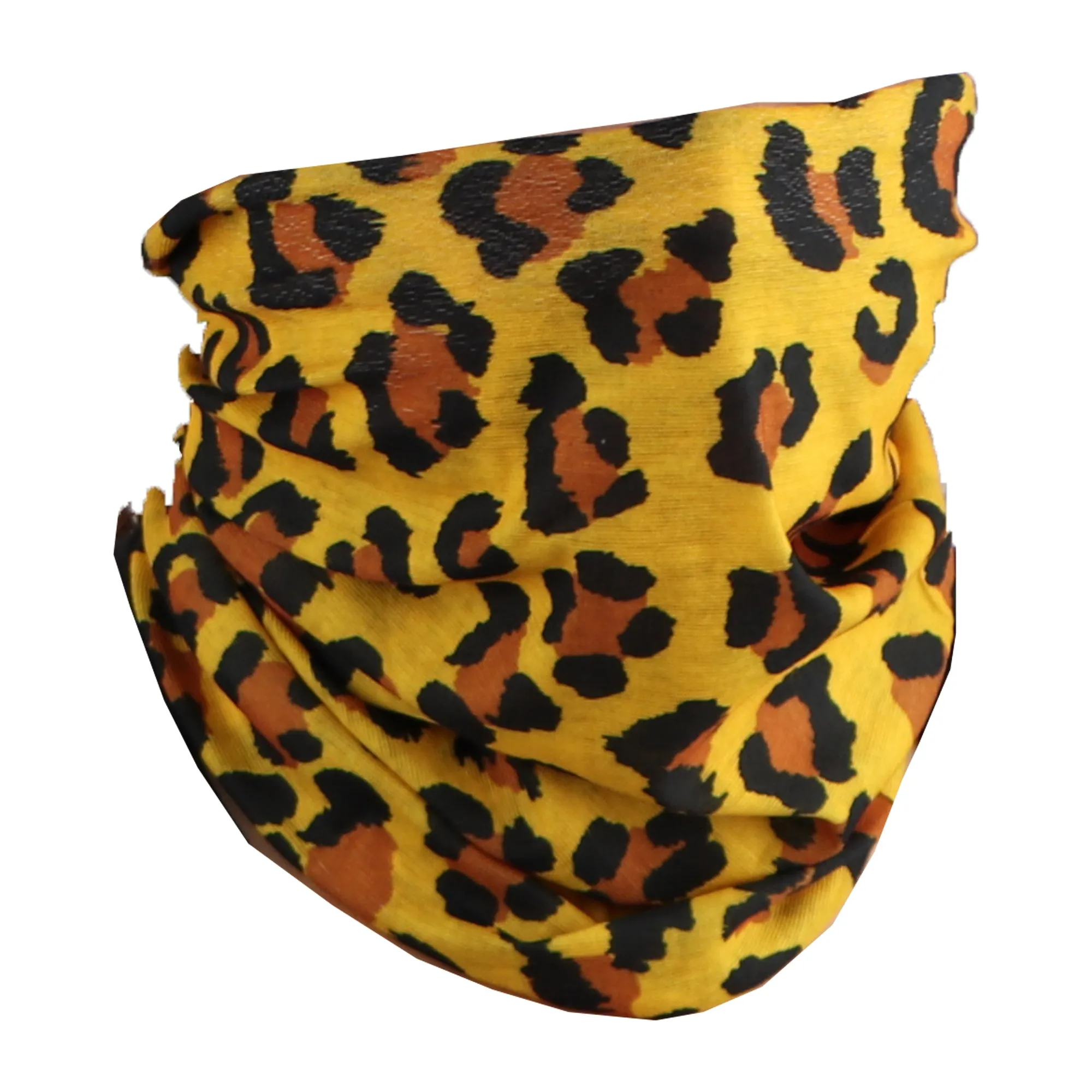 Leopard Print Seamless Face Mask Neck Gaiter