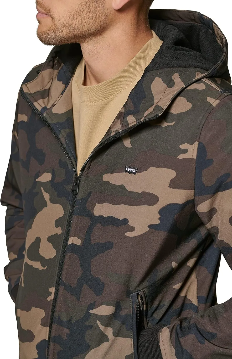 Levi's Men's Hooded Water Resistant Softshell Bomber Jacket