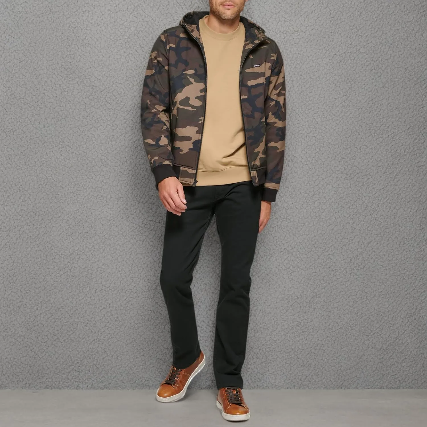 Levi's Men's Hooded Water Resistant Softshell Bomber Jacket