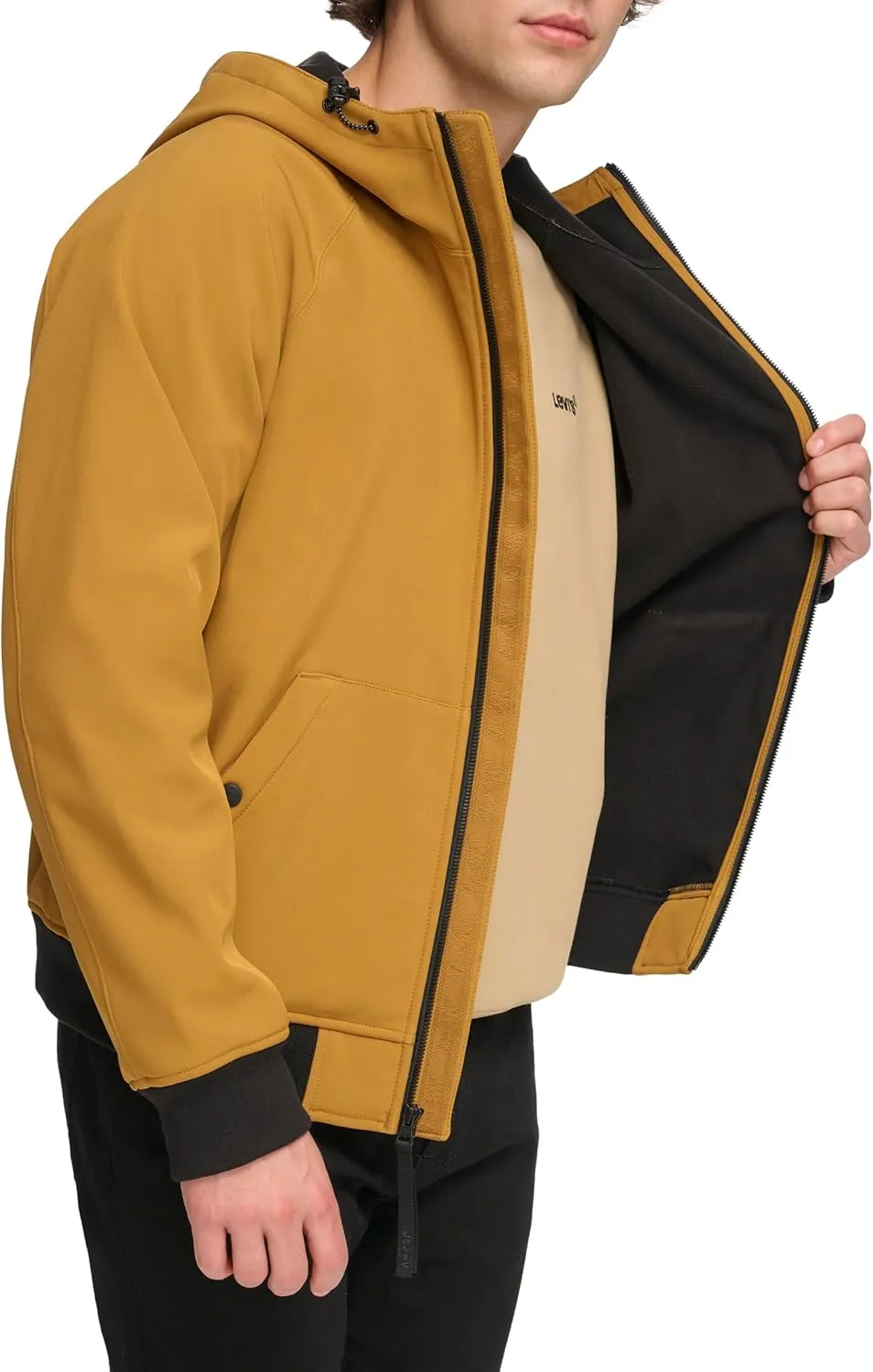 Levi's Men's Hooded Water Resistant Softshell Bomber Jacket