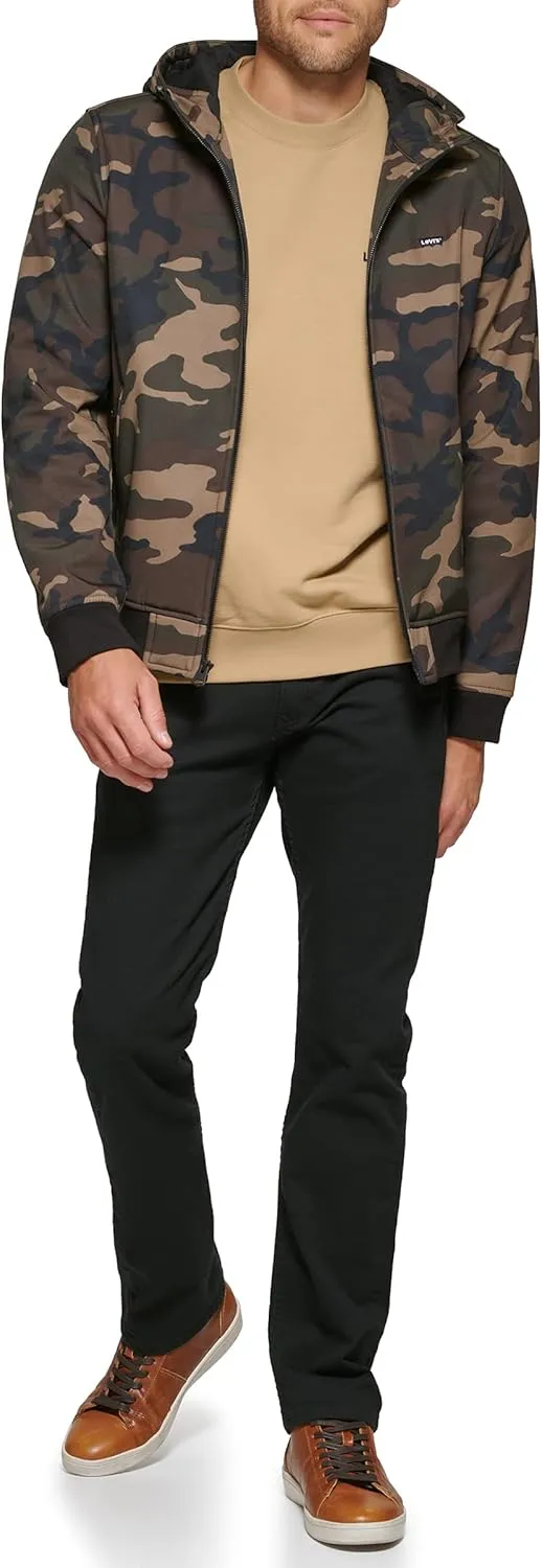 Levi's Men's Hooded Water Resistant Softshell Bomber Jacket