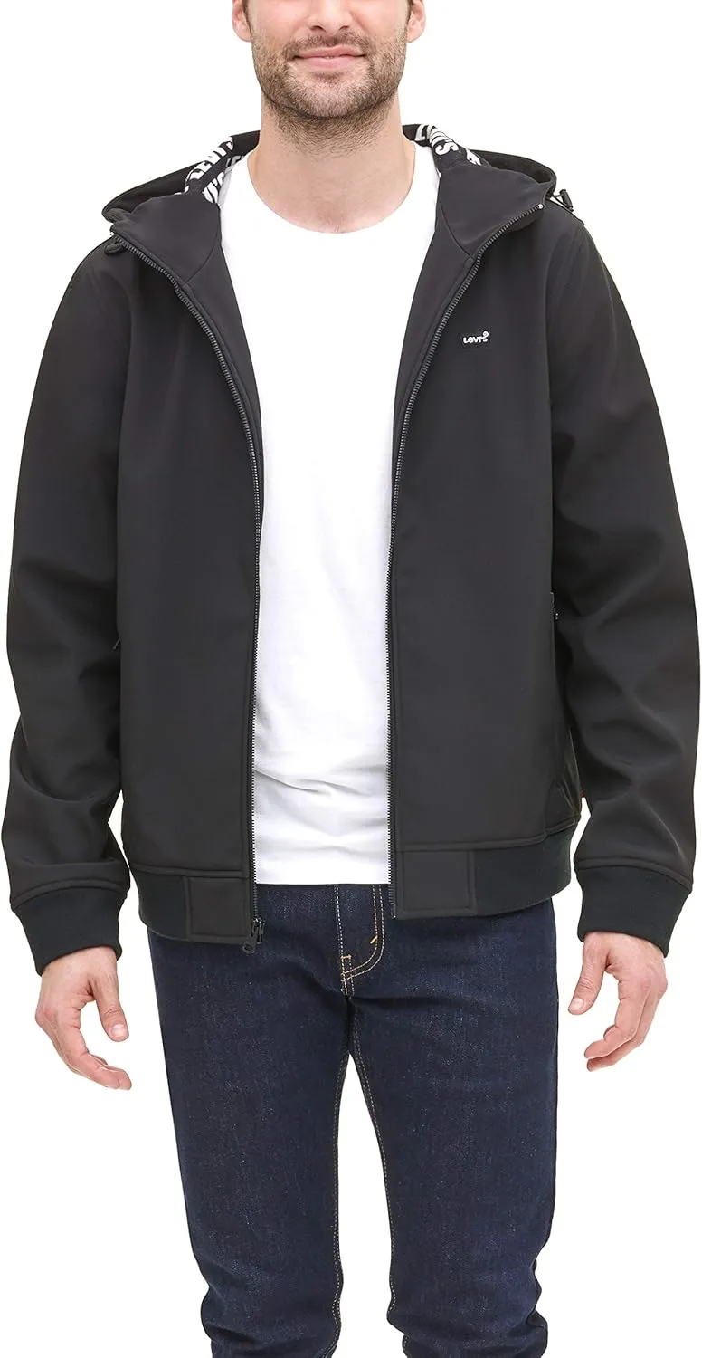 Levi's Men's Hooded Water Resistant Softshell Bomber Jacket