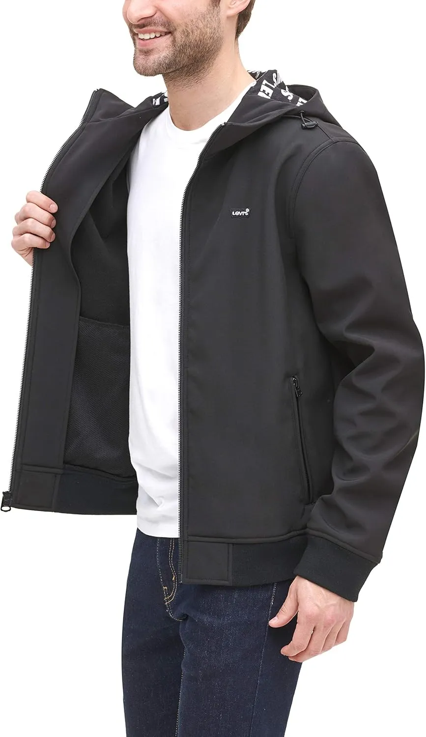 Levi's Men's Hooded Water Resistant Softshell Bomber Jacket
