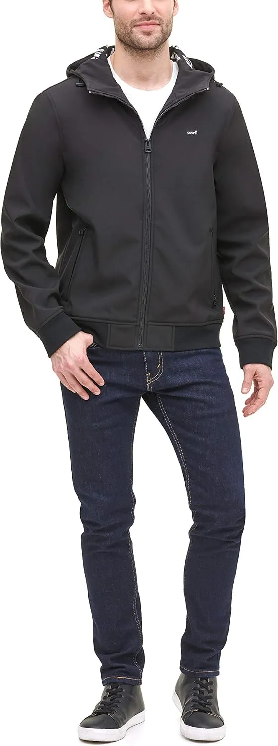 Levi's Men's Hooded Water Resistant Softshell Bomber Jacket