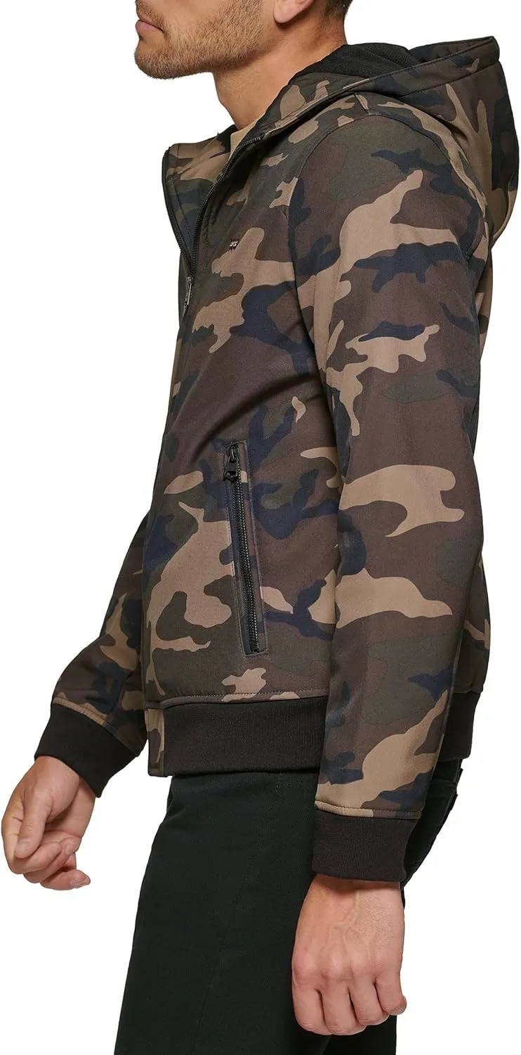 Levi's Men's Hooded Water Resistant Softshell Bomber Jacket