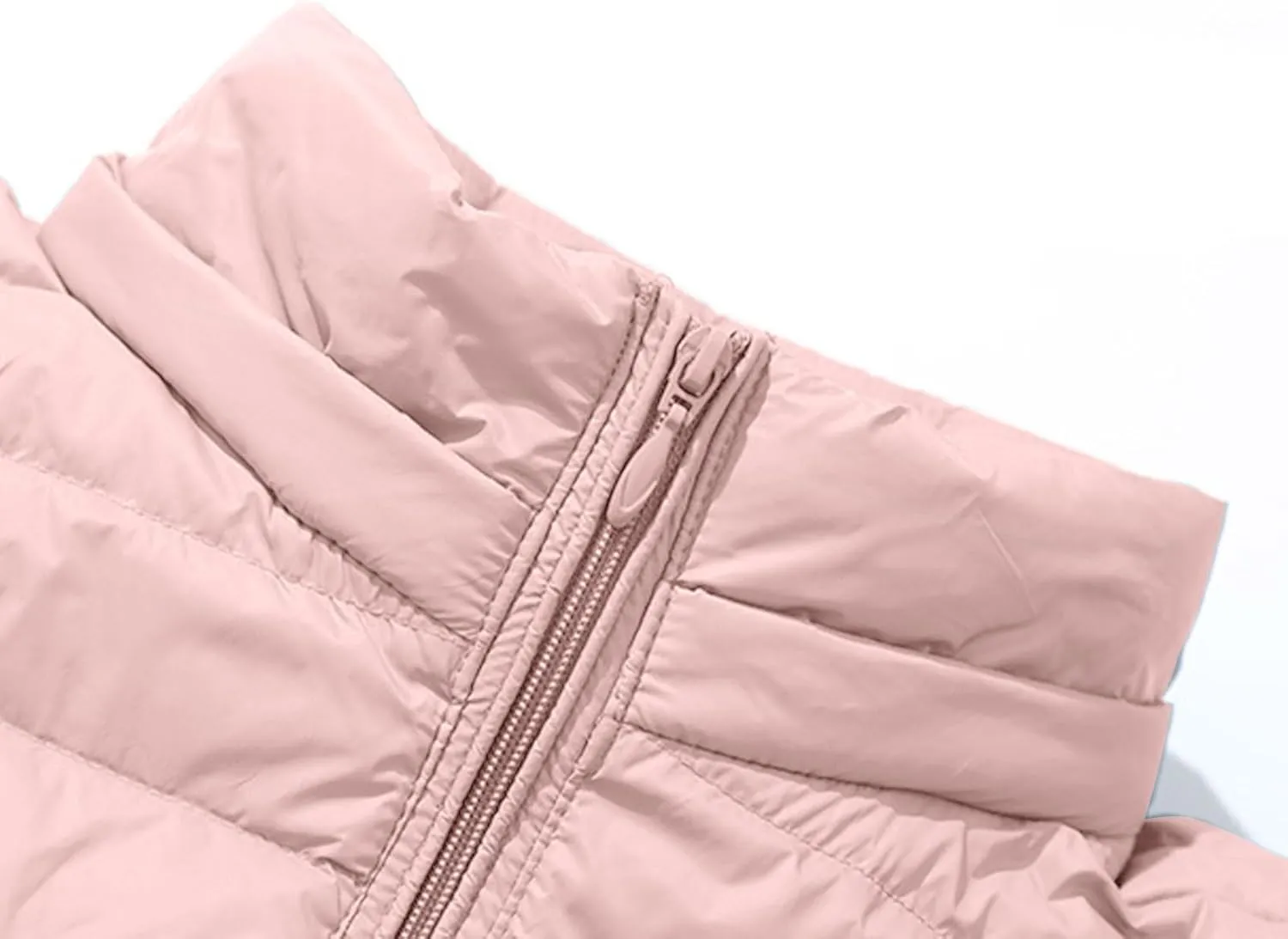 Lightweight Jackets for Women with Hood Winter Long Sleeve Zip Down Coat Solid Color Warm Casual Puffer Jacket